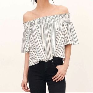 Urban Outfitter Off-shoulder Striped Top